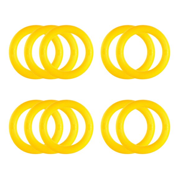 figatia 10 Pieces Watermelon Display Stands Display Racks 18cm Table Top Display Stand Nonskid Fixing Circles for Dining Room Picnics Yellow