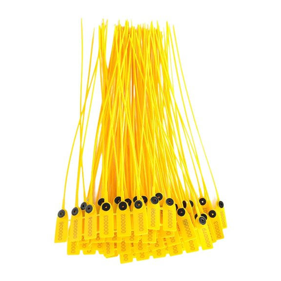 figatia 100 Pieces Serialized Flag Numbered Cable Zip Ties Portable Label Cable Ties