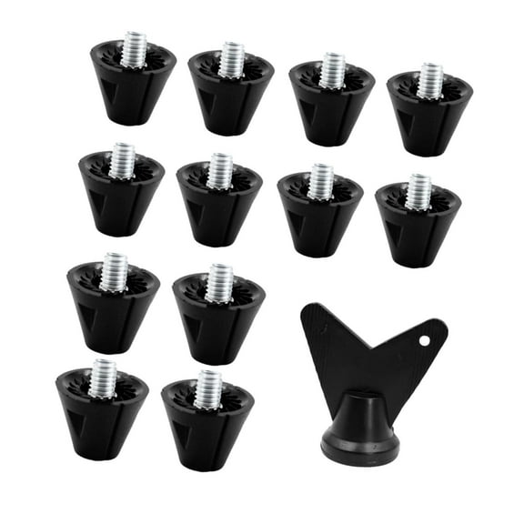 figatia 12 Pieces Football Boot Spikes with Wrench Turf Thread Screw 5 mm Dia Soccer Boot Cleats for Indoor Outdoor Athletic Sneakers