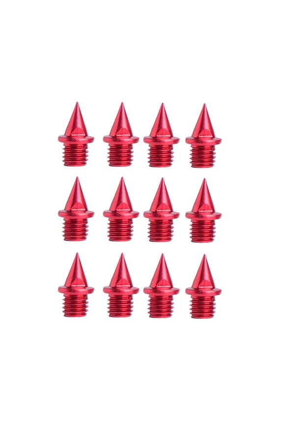12 Pieces Track and Field Running Spikes Track Spikes Non Slip Pointed Spikes Track Shoe Spikes for Sports Sprint Competition Red