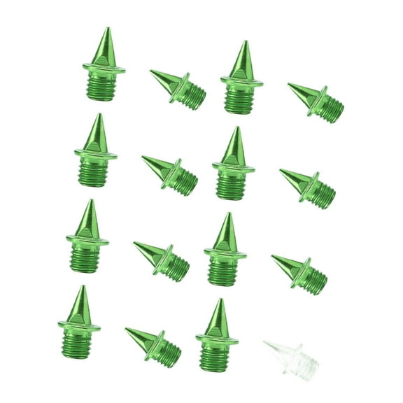 figatia 16 Pieces Replacement Spikes for Track Shoes Track Shoe Spikes 7 mm Metal Track Spikes for Sprint Cross Country Short Running Green