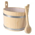thumbnail image 1 of figatia 17L Wood Sauna Bucket and Ladle Bath Supplies Tub Barrel Bath Multipurpose Home with Handles Sauna SPA Steaming Bathroom Tool, 1 of 8