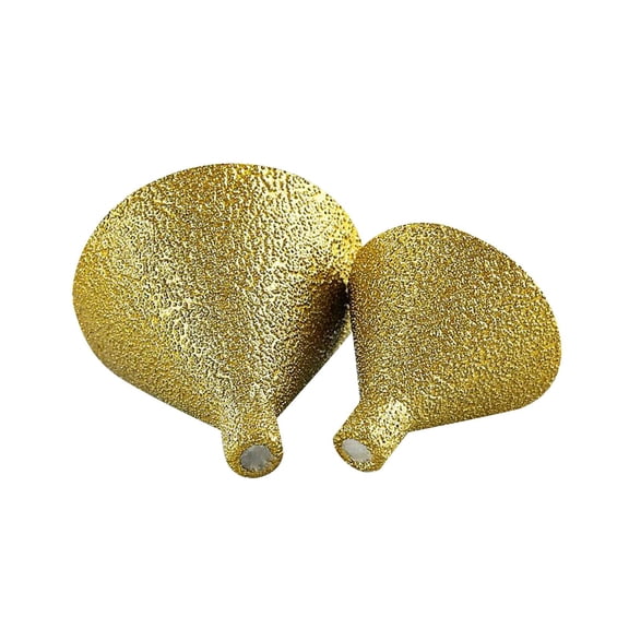 figatia 2 Piece Beveling Chamfer Bit Diamond Chamfer Bit M10 Hole Enlarging Trimming Countersink Chamfer Bit for Glass Porcelain
