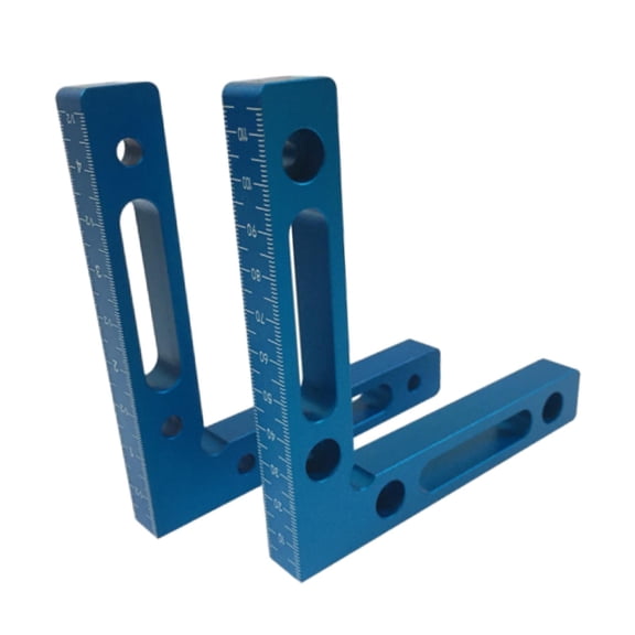 figatia 2 Pieces 90 Degree Positioning Squares,90 Degree Clamp,Aluminum Alloy for Handyman Right Angle Clamps Right Angle Square Tool Blue