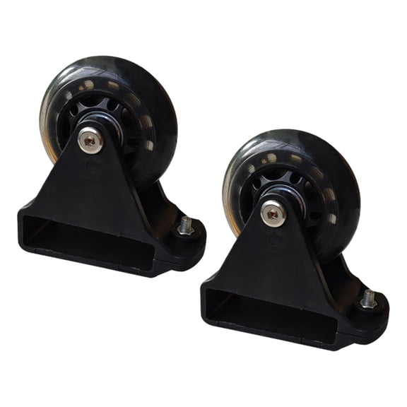 figatia 2 Pieces Ladder Leveling Casters Black Ladder Balance Bar Wheels for Shelves