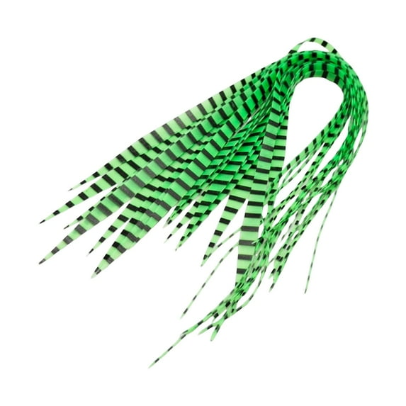 figatia 20 Pieces Fish Ribbon Sea Fishing Lure Set for Trout Striped Bass Grass Carp Green Black