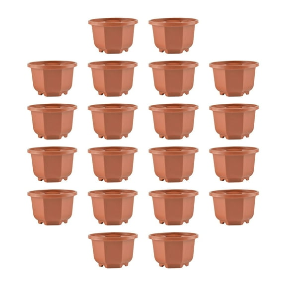 figatia 20 Pieces Flower Pots Planters Containers Modern Decorative Plant Pots with Drainage Holes for Gardening Shelf Indoor Outdoor 13cmx7.5cm