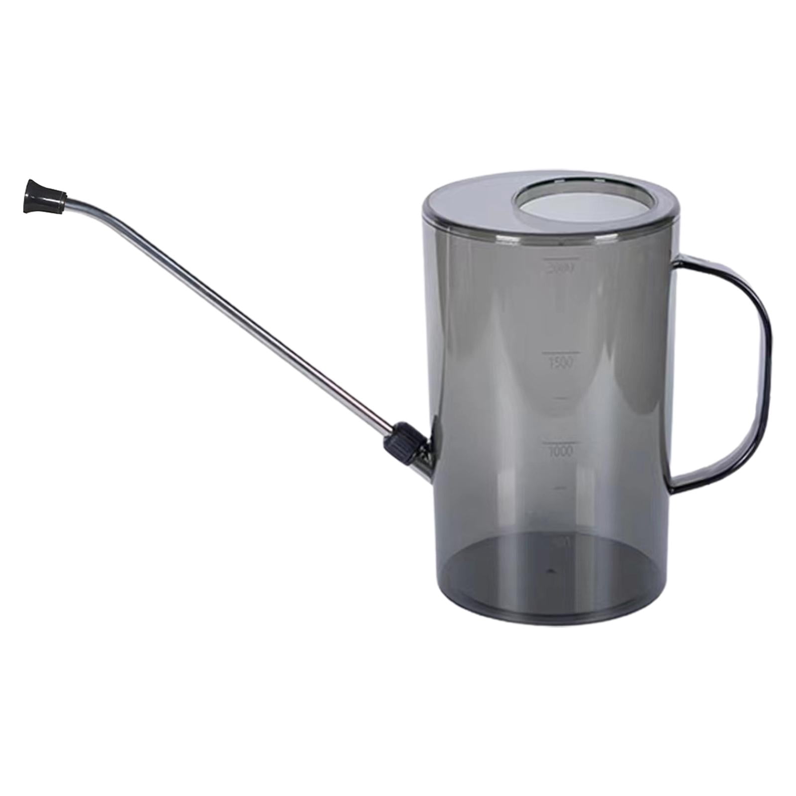 figatia 2000ml Indoor Watering Can Indoor Watering Equipment Portable Plant Watering Can Long Nozzle for Flower Bonsai Indoor Outdoor Gray