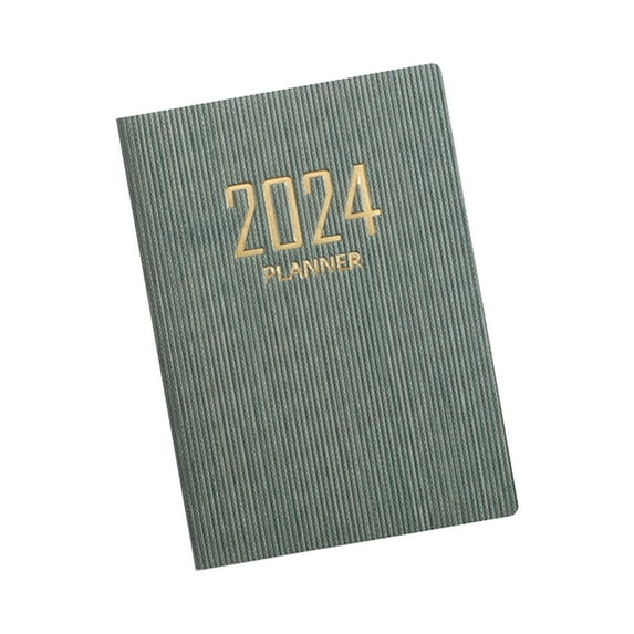 figatia 2024 Planner Notebook Learning Notebook Monthly Planner Notepad Diary Journal Calendar Book Record Book Daily Planner Undated Green