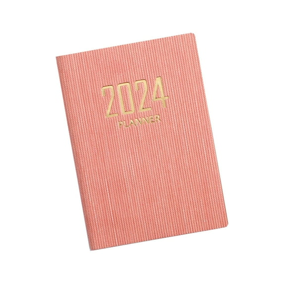 figatia 2024 Planner Notebook Learning Notebook Monthly Planner Notepad Diary Journal Calendar Book Record Book Daily Planner Undated Pink