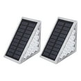 thumbnail image 1 of figatia 2Pcs LED Solar Stair Light Solar Step Lights Garden Lamps Solar Powered Fence Light Waterproof Solar Deck Light for Courtyard White Light, 1 of 8