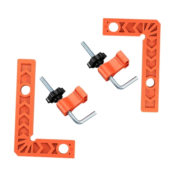 figatia 2x 90 Degree Corner Clamp Carpentry Square for Boxes Cabinets Picture Frames S S