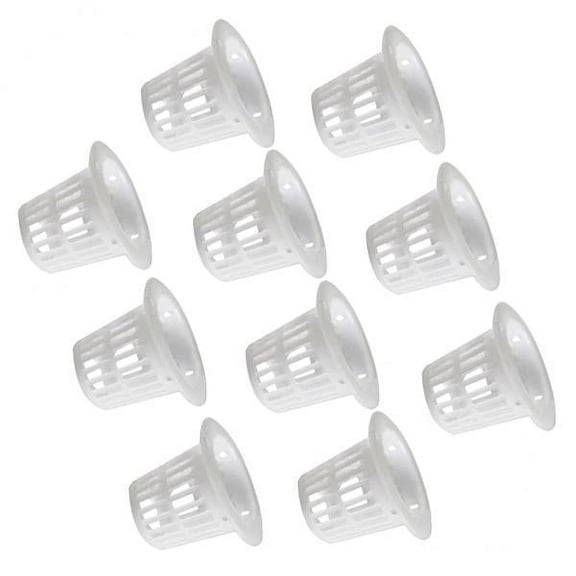 figatia 2x10Pcs Mesh Pot Net Cup Basket Plant Grow Round 46x27x35mm 2 Pcs