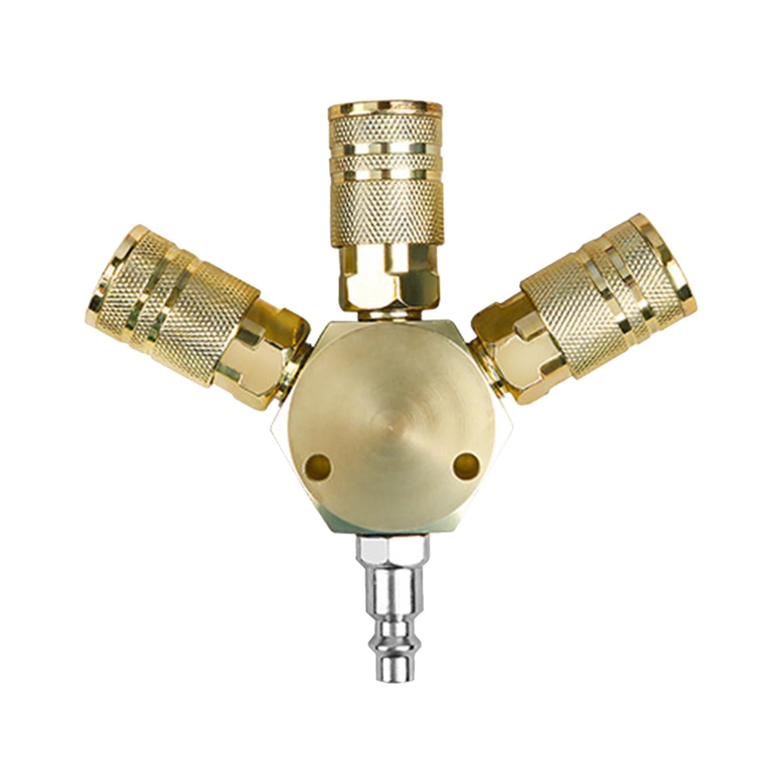 figatia 3 Way Air Hose Fitting 1/4'' 3 Way Quick Connector Universal