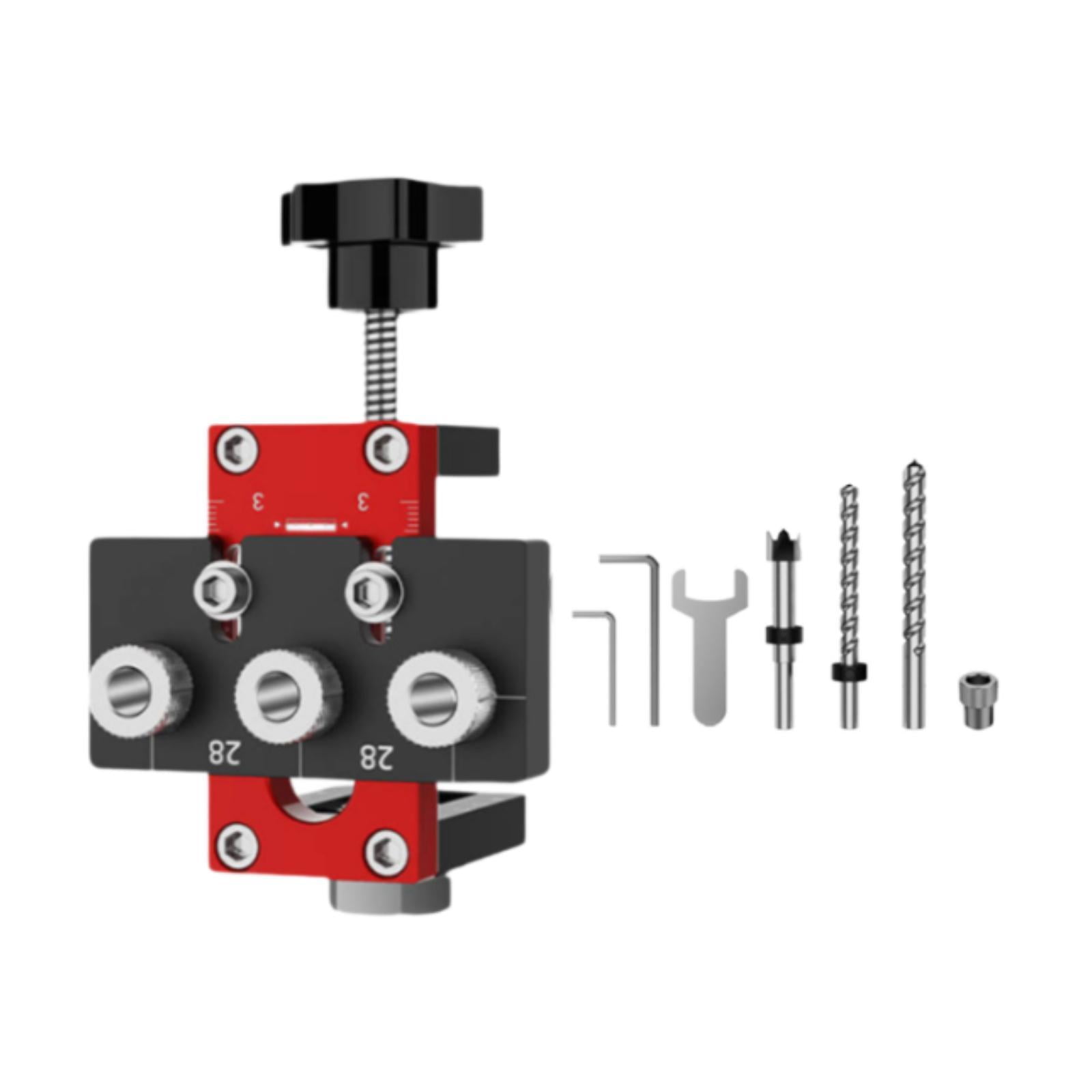 figatia 3 in 1 Dowel Jig Drill Kit Punch Locator Professional Carpentry, Woodworking Furniture Sturdy Self Centering Doweling Jig Kit