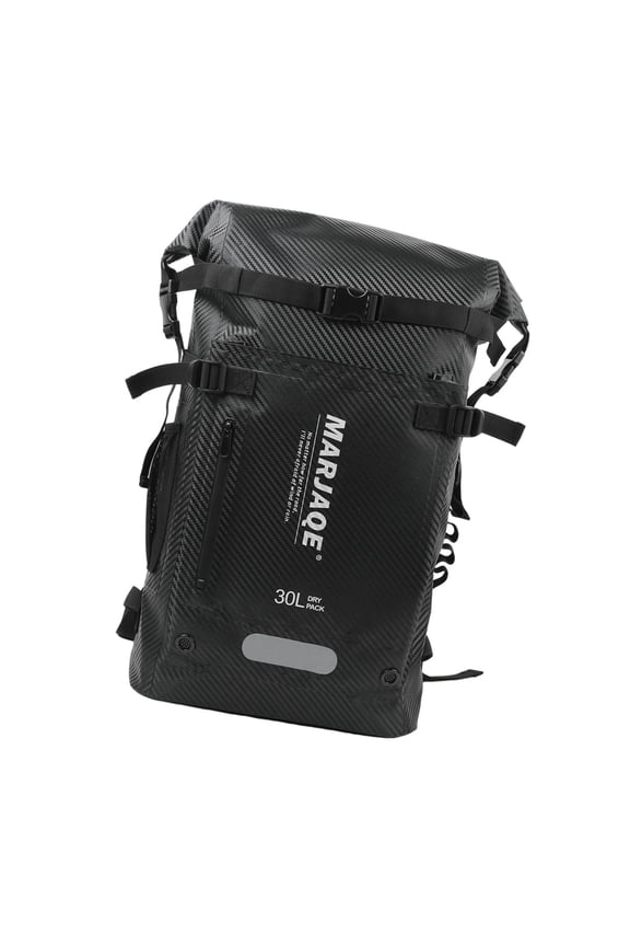 30 Liters Swimming Backpack Dry Bag for Snorkeling Rafting Multi Compartment Black