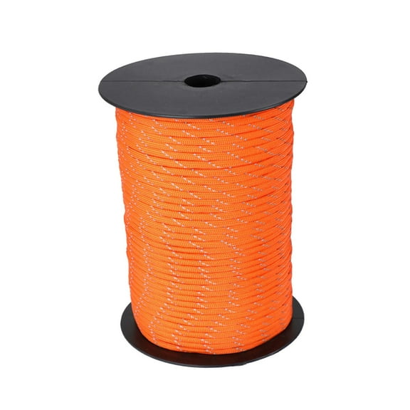 figatia 328ft Parachute Cord Outdoor Camping Binding Rope Guy Line Lanyard Survival Rope Tarp Tent Rope for Garden DIY Craft Making Orange