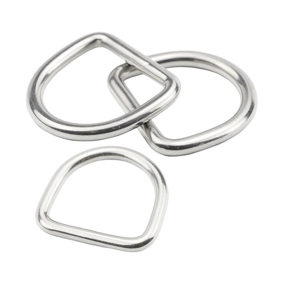 figatia 3Pcs Metal D Fasteners Replacement Semi Circular D s Heavy Duty for DIY Accessories Garment Keychains Hammock Purses 7mmx52mmx46mm