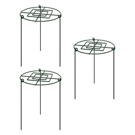 figatia 3Pcs Peony Cages and Supports Garden Plant Support Stakes Grow through Hoops for Lupin Indoor Outdoor Plants Roses Vegetables 30x60cm