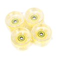 thumbnail image 1 of figatia 4 Pieces Skateboard Wheels Light up Smooth with Bearings Repair Parts High Elastic PU 65mm 78A Replacement LED Cruiser Wheels Yellow, 1 of 8