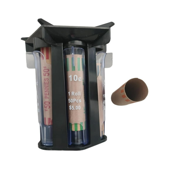 figatia 5 in 1 Change Sorter Counter Sorter Tube Bank Holder Wrappers Organizer Fit Mall Home Shop Bar Hotel