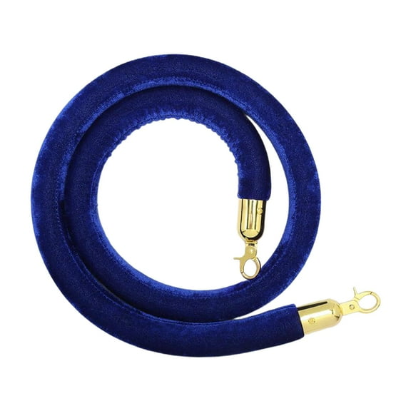 figatia 59inch Crowd Control Barrier Rope Post Rope Multifunctional Accessory with Snap Hooks for Posts Stand Queue Divider Sturdy Blue