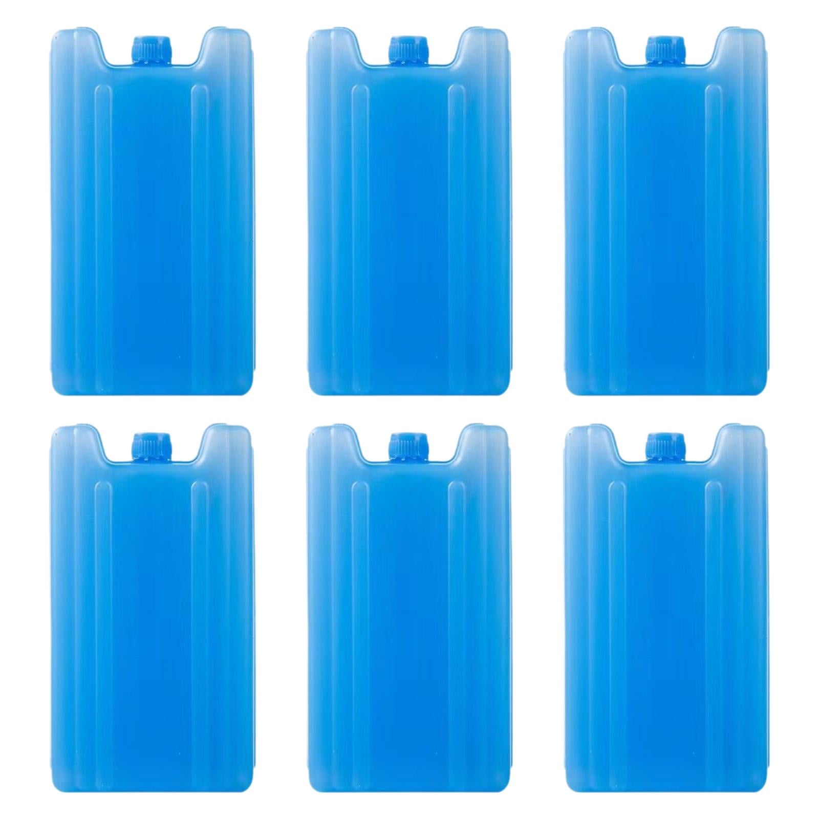 figatia 6 Pieces Ice Packs Leakproof Rectangular Ice Blocks for Family Fishing Beach