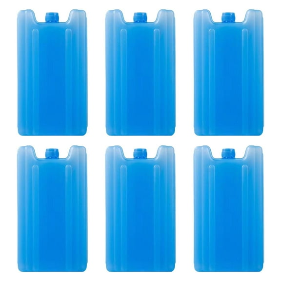 figatia 6 Pieces Ice Packs Leakproof Rectangular Ice Blocks for Family Fishing Beach