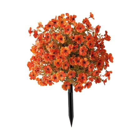 figatia Artificial Flower Garden Stake Outdoor Violet Decoration for Flower Bed Yard Red