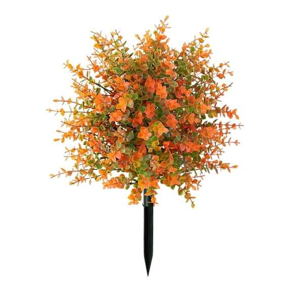figatia Artificial Plants Garden Stake Fall Decor Eucalyle Artificial Autumn Flowers for Backyard Thanksgiving Day Porch Yard Outdoor
