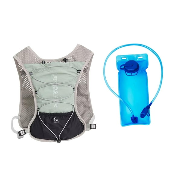 figatia Backpack Hydro Water Daypack with 2L Bladder Rucksack Vest Pack for Running Camping Race Biking Light Green