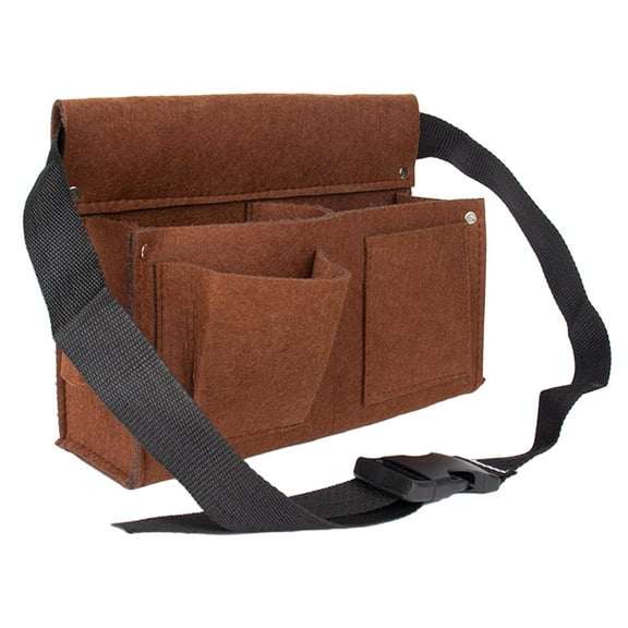 figatia Belt Tool Holder Carpenter Tool Belt Work Apron Multifunctional Organizer Durable Tool Holder Pouch Framers Bag for Carpenter Brown L