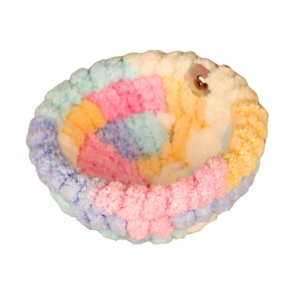 figatia Bird Nest Snuggling Shed Hut Washable Self Warm Parrot Cage Nest Bird Hideaway Hut for Cockatiel Lovebird Parakeet Chinchilla Colorful S