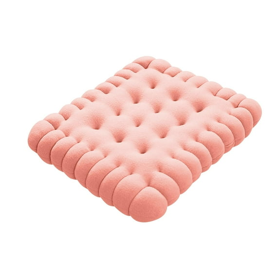 figatia Biscuit Shape Cushion Biscuit Pillow Butt Cushion Soft Comfortable Modern Throw Pillow Chair Pad for Bar Tatami Office Chair Gift Square