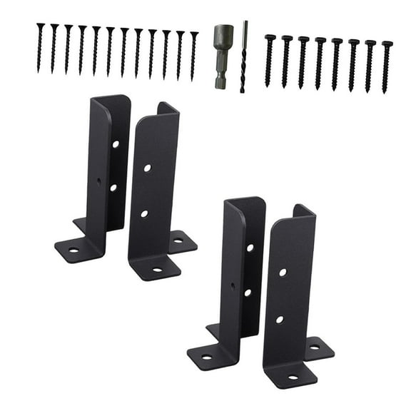 figatia Bracket Fence Post Anchor Bracket Deck Post Anchor Base Bracket High Performance Hardware Rust Resistant Heavy Duty 4Pcs