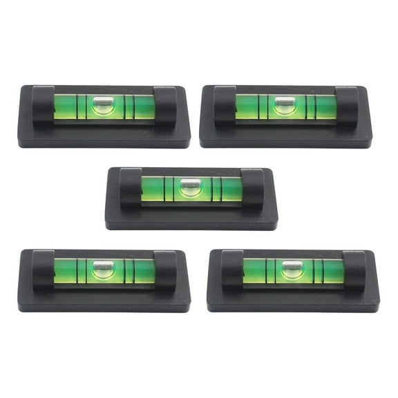figatia Bubble Spirit Level Liquid Level Indicator 5 Pieces Practical Multi-scenario with Adsorptive Base Leveling Tool for Photo Frame