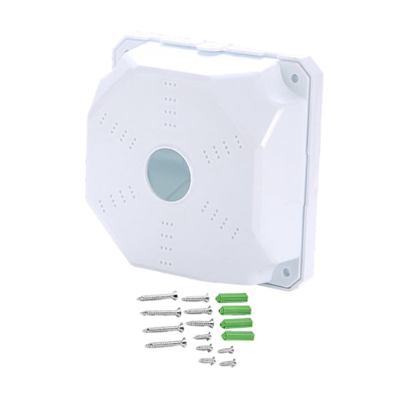 figatia Camera Base Junction Box, Dome Camera Mount Box, Easy to Install Waterproof Indoor Dome Camera Cover for Cameras White