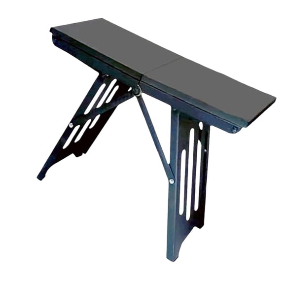 figatia Camp Stool Camping Stool Lightweight Footrest Carbon Steel Frame Small Foldable Chair Folding Stool for Garden Fishing Travel Black