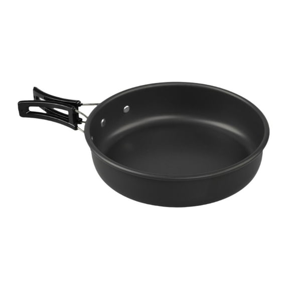 figatia Camping Frying Pan Folding Handle Nonstick Coating Lightweight Backpacking Cooking Pan Camping Cookware for Travel Picnic BBQ