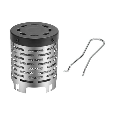 figatia Camping Mini Heater Camping Heater Cover Equipment Tool Warming Heater Portable Heater Furnace for Outdoor Activities Fishing Black
