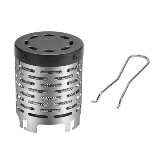 figatia Camping Mini Heater Camping Heater Cover Equipment Tool Warming Heater Portable Heater Furnace for Outdoor Activities Fishing Black