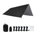 thumbnail image 1 of figatia Camping Tarp Camping Canopy Hammock Tarp with Storage Bag Easily Set up Sun Shelter Tent Tarp for Garden Picnic BBQ Traveling Black, 1 of 8