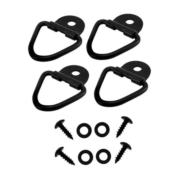 figatia Cargo V Tie Down Anchor Lashing s 1000lbs 2.40inch with Screws Carbon Steel for Pickups Motorcycles 4 Pieces Hooks