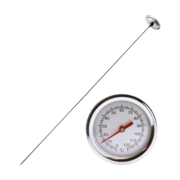 figatia Compost Soil Thermometer Gardening Tool Easy to Read 0-120  degreeC Range Soil Temperature Thermometer for Farm Ground Outdoor Lawn
