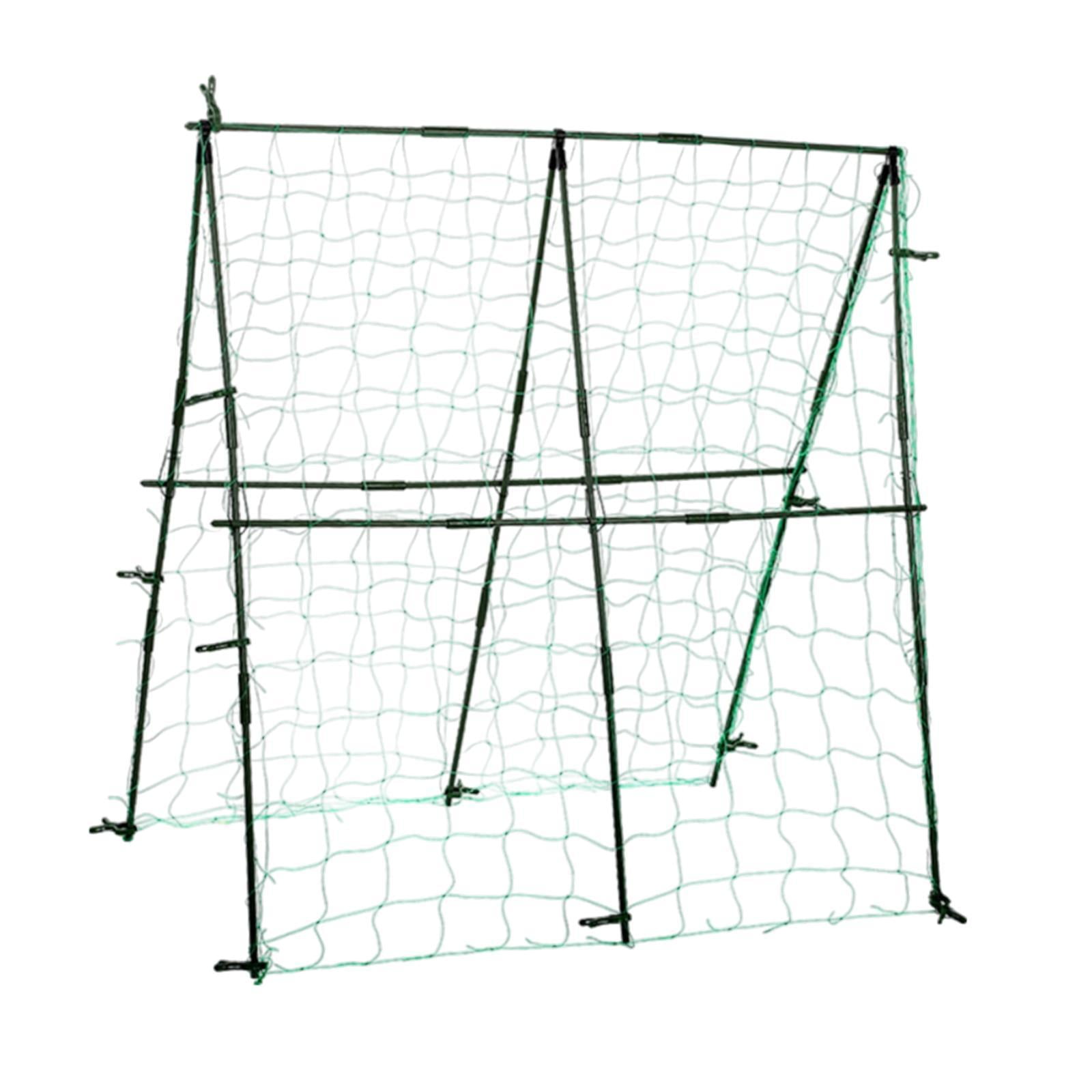 figatia Cucumber Trellis with Netting Sturdy Foldable Detachable Plant Grow Support A Frame Garden Trellis for Climbing Plants Garden