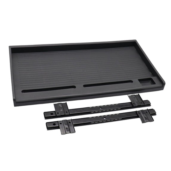 figatia under Desk PC Keyboard Drawer Tray Desktop Extender Replacement Saving Space Push and Pull Smooth 51.5x27cm Keyboard Organizer Black 27mm W Rail
