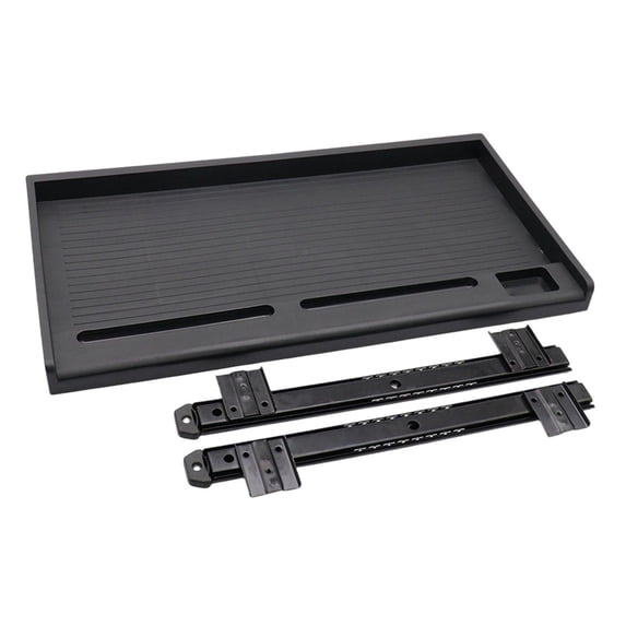 figatia under Desk PC Keyboard Drawer Tray Desktop Extender Replacement Saving Space Push and Pull Smooth 51.5x27cm Keyboard Organizer Black 35mm W Rail
