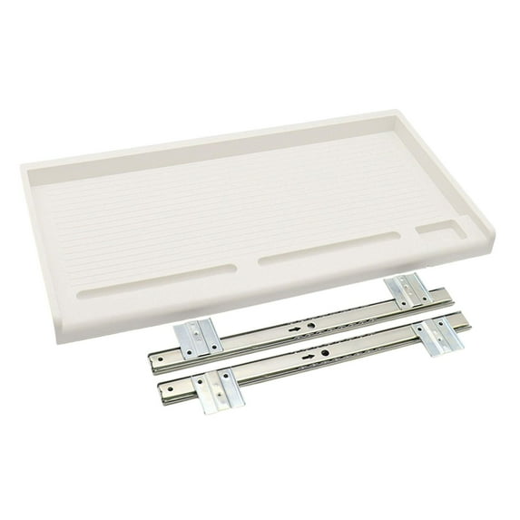 figatia under Desk PC Keyboard Drawer Tray Desktop Extender Replacement Saving Space Push and Pull Smooth 51.5x27cm Keyboard Organizer White 27mm W Rail