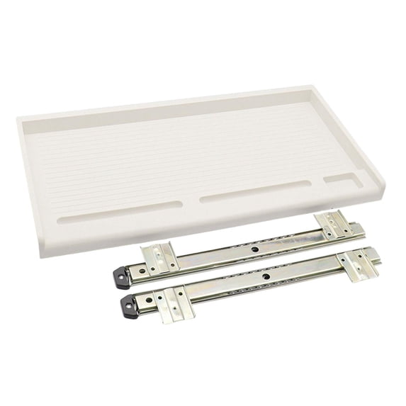 figatia under Desk PC Keyboard Drawer Tray Desktop Extender Replacement Saving Space Push and Pull Smooth 51.5x27cm Keyboard Organizer White 35mm W Rail
