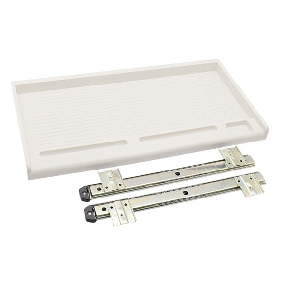 figatia under Desk PC Keyboard Drawer Tray Desktop Extender Replacement Saving Space Push and Pull Smooth 51.5x27cm Keyboard Organizer White 35mm W Rail